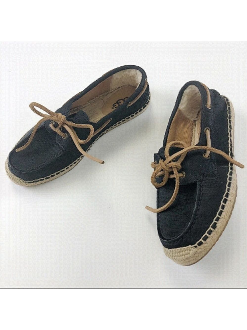 Ugg loafer black calf espadrille Size 7